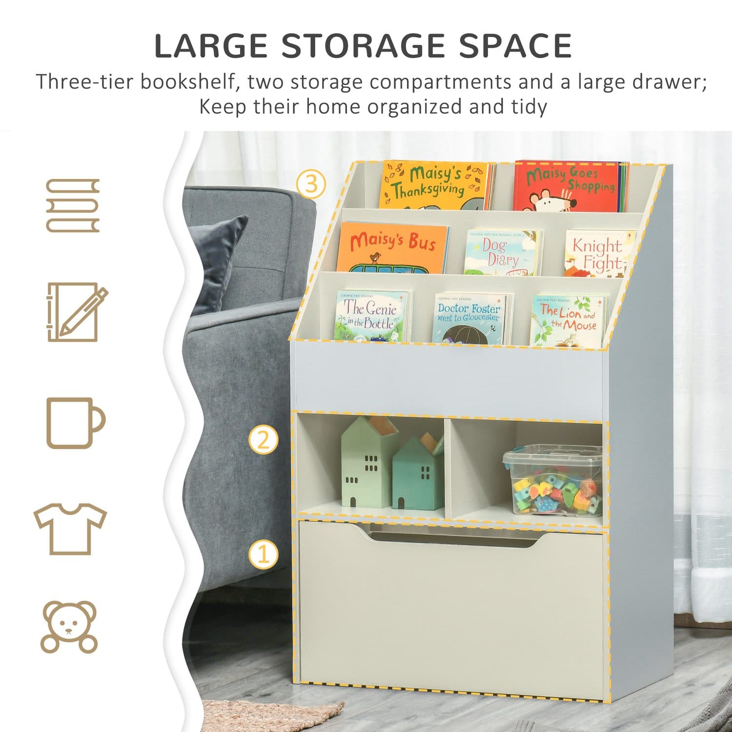 Grey Kids Toy Organiser - image 4