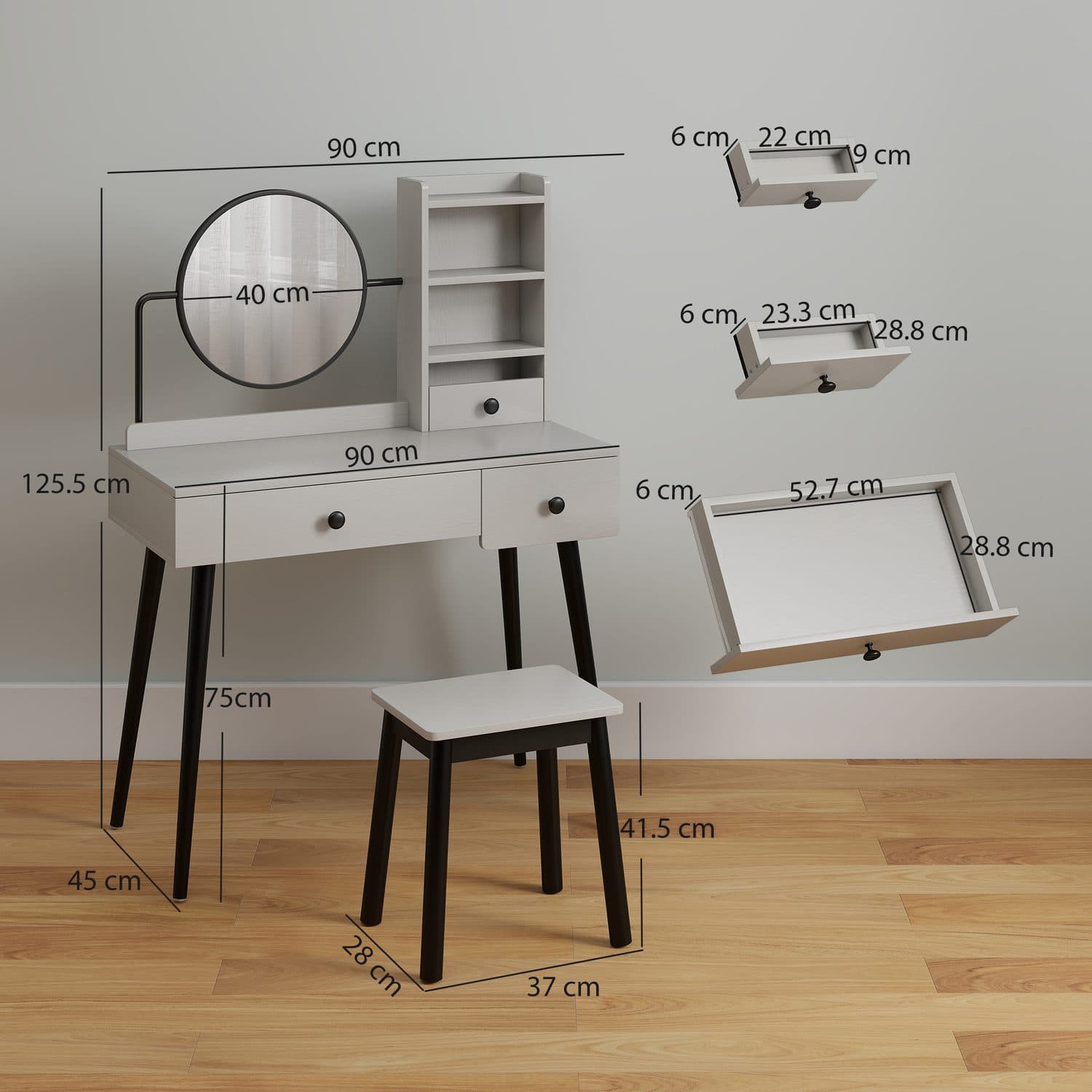 Grey Vanity Set - image 5