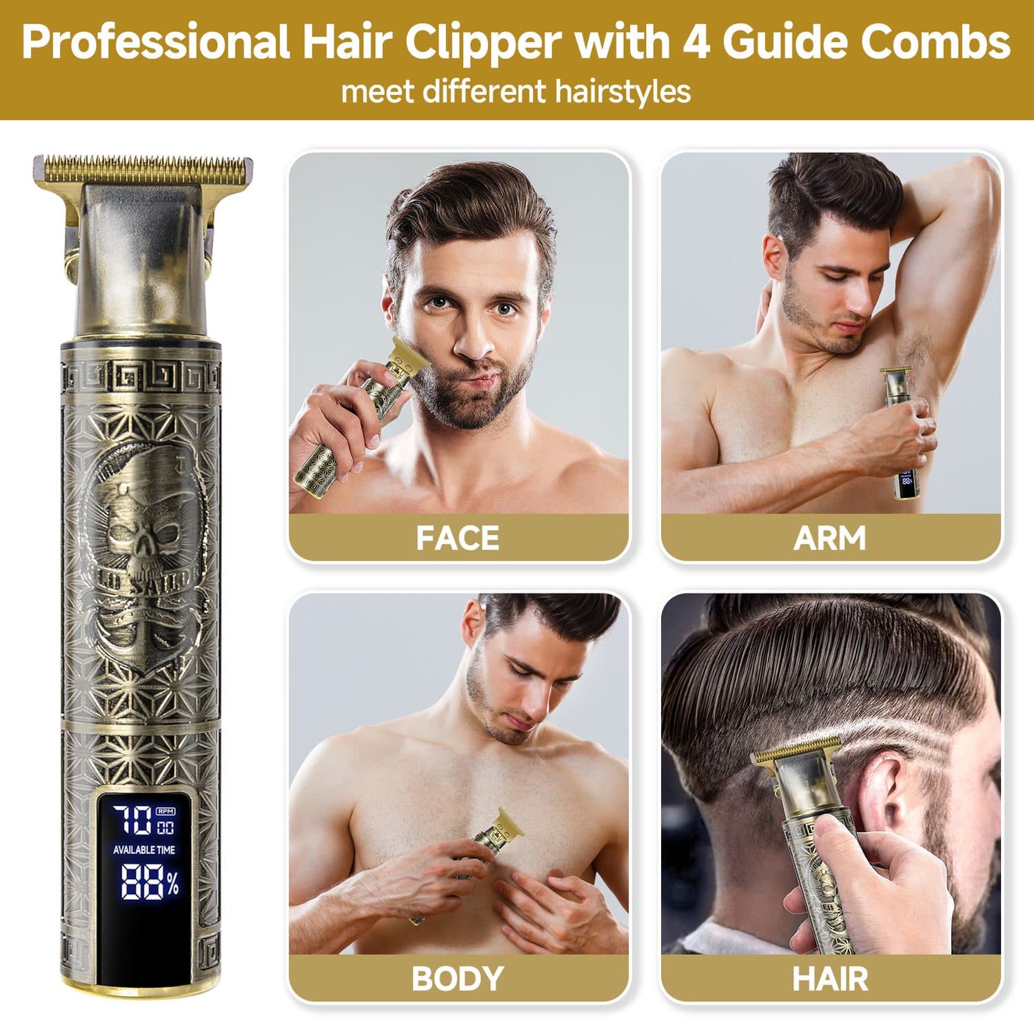 Professional Cordless Hair Clippers & Beard Trimmer - image 4