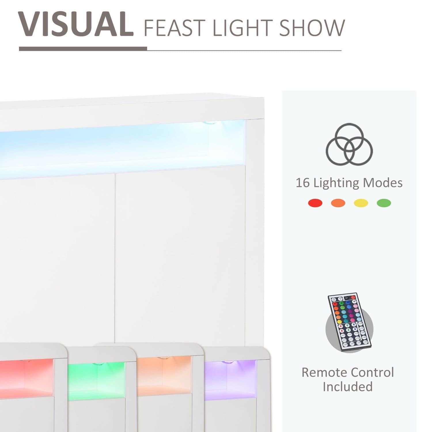 High Gloss LED Sideboard - image 3