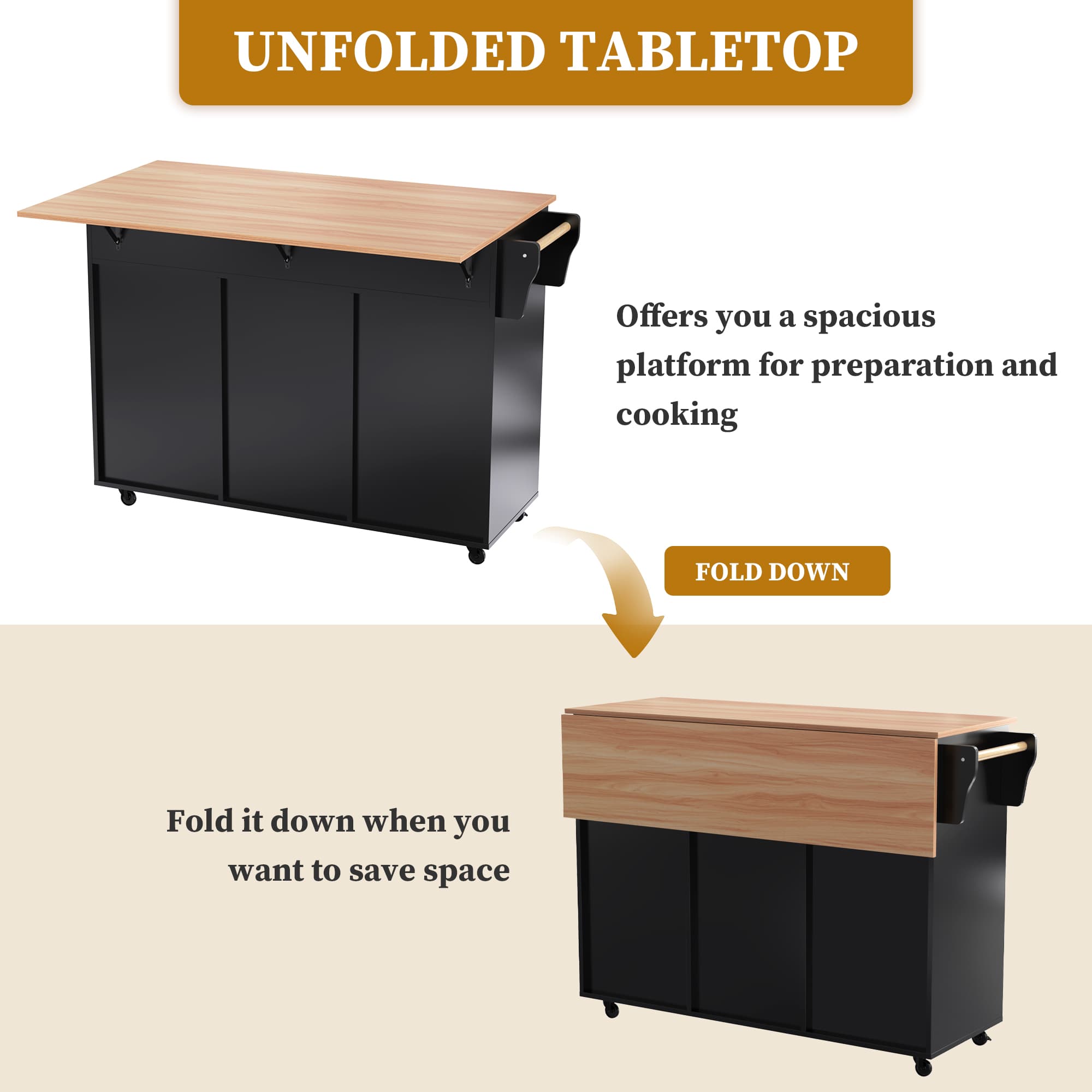 Rolling Kitchen Island - image 2