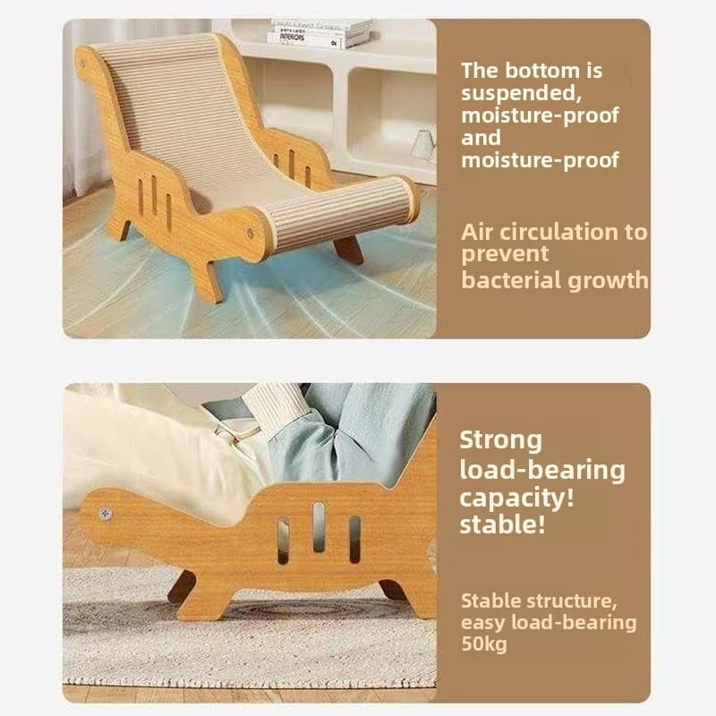Cat Sisal Lounge Chair With Built-In Scratching Post - image 4