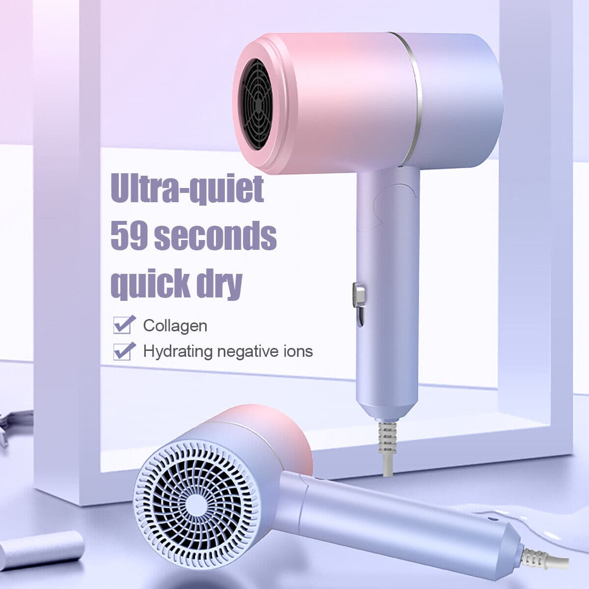 Foldable Compact Hair Dryer with Negative Ion Care - image 4