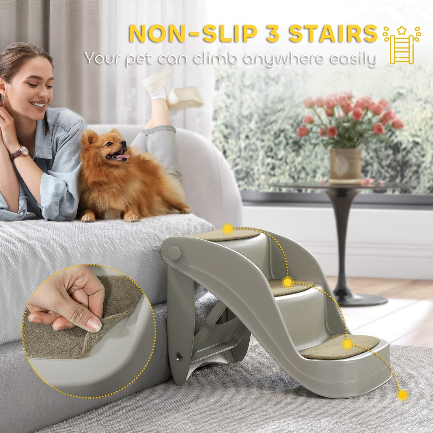 Foldable Pet Stairs That Tuck Away Between Uses - image 4