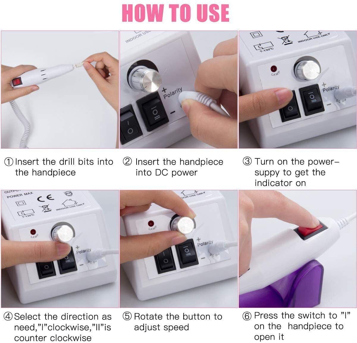 Electric Nail Drill Kit for Home Nail Care - image 2