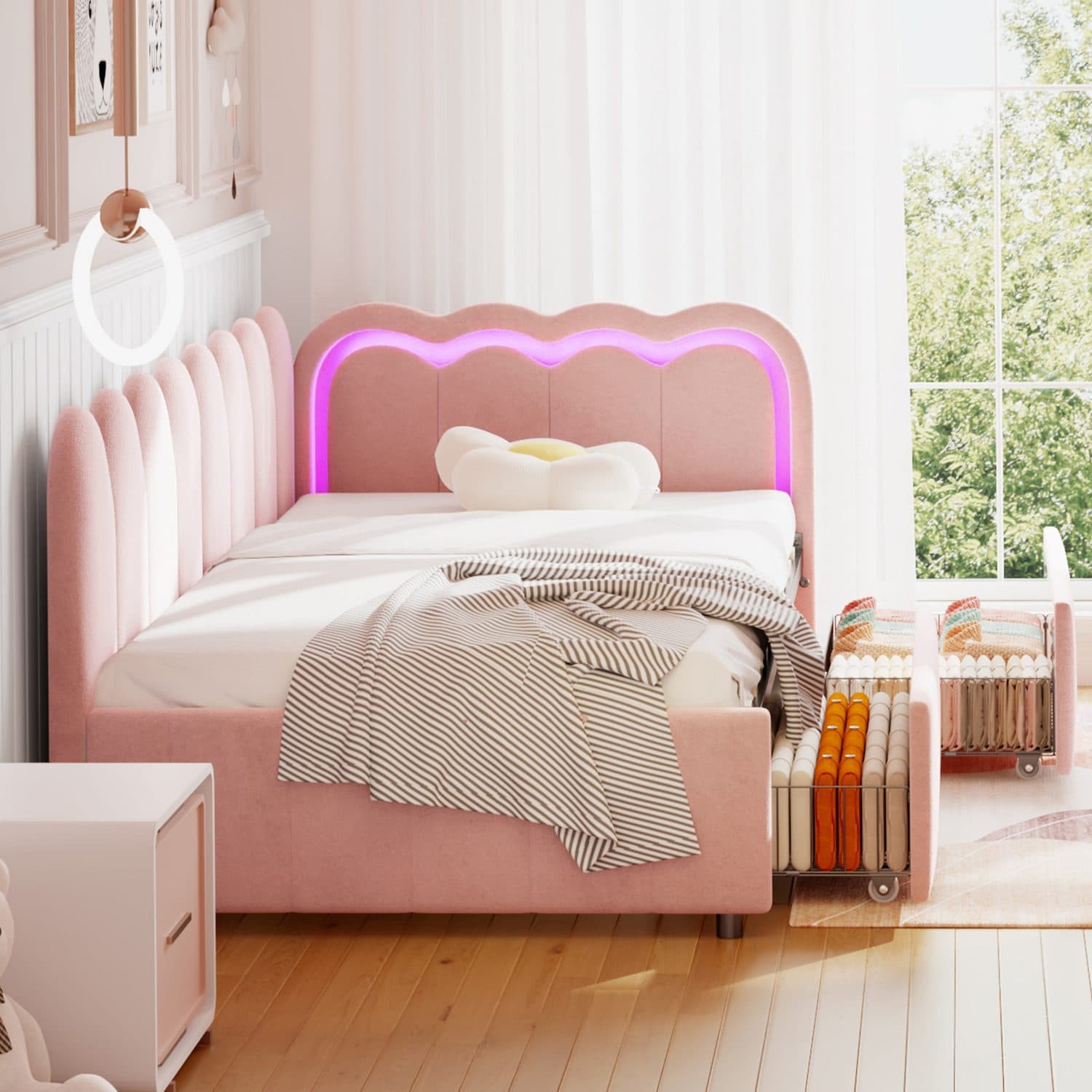 Pink Velvet Daybed - image 5