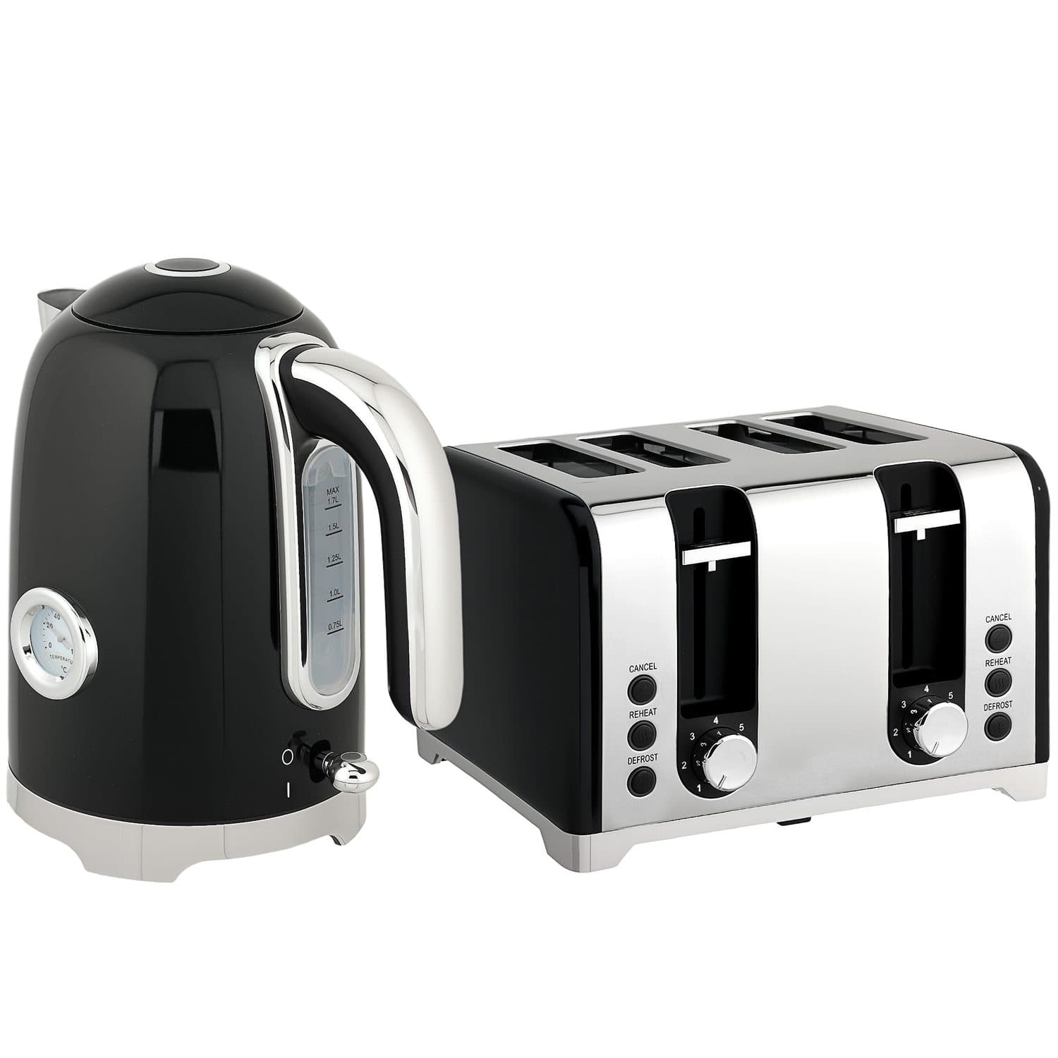 Retro Black Breakfast Set - Black