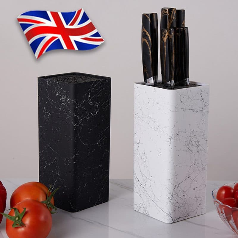 Slot-Free Universal Knife Block in Marble-Effect Finish - image 10