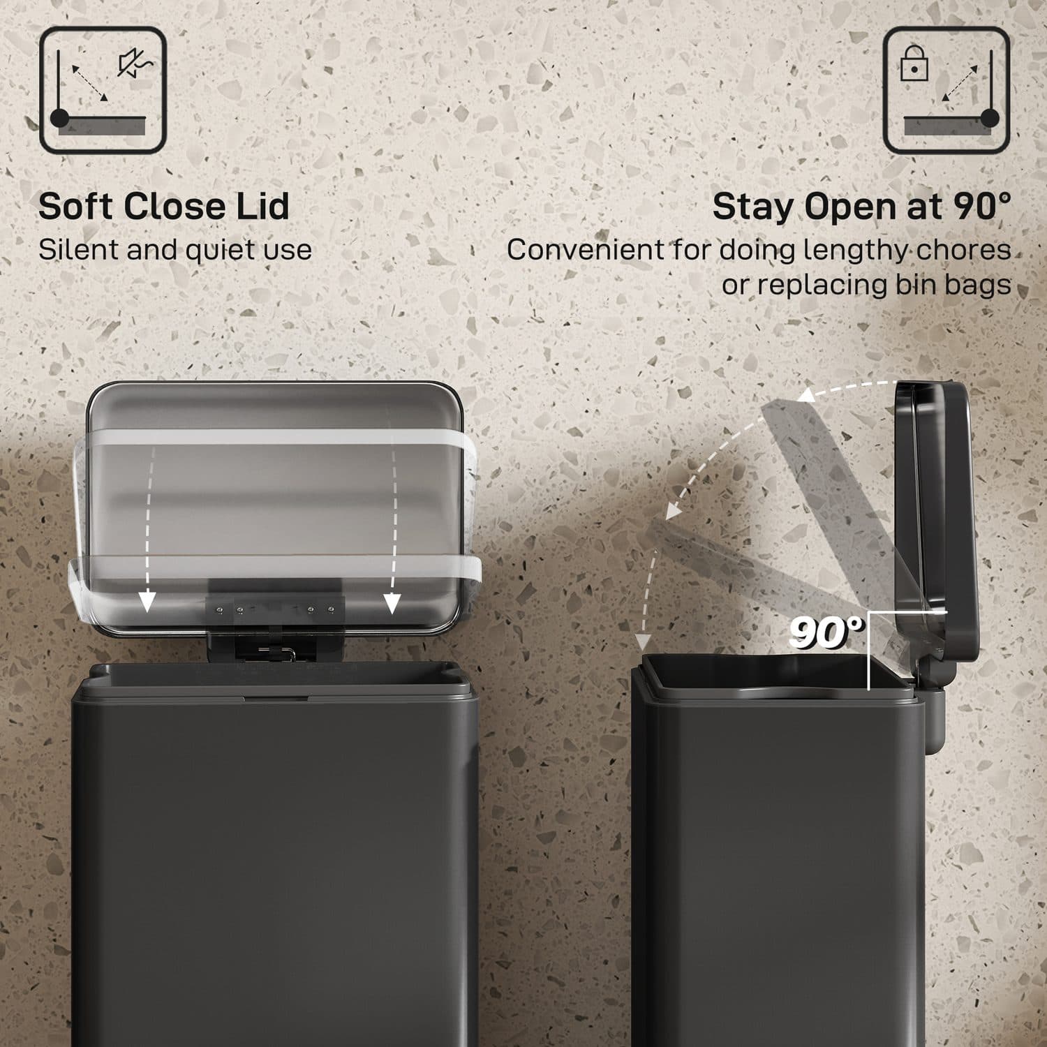 Compact 20L Pedal Bin for Quiet Kitchen Waste - image 5