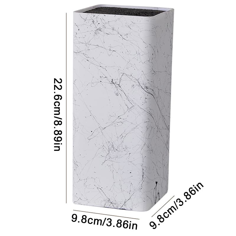 Slot-Free Universal Knife Block in Marble-Effect Finish - image 5