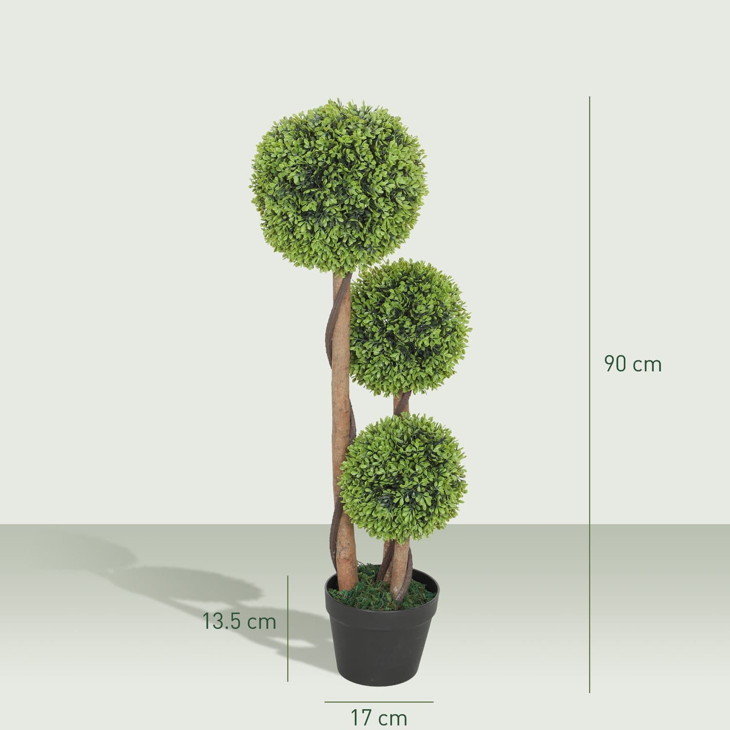 90cm Faux Boxwood Trees - image 5
