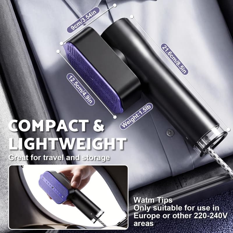 Compact Travel Steamer That Heats Up in 30 Seconds - image 2