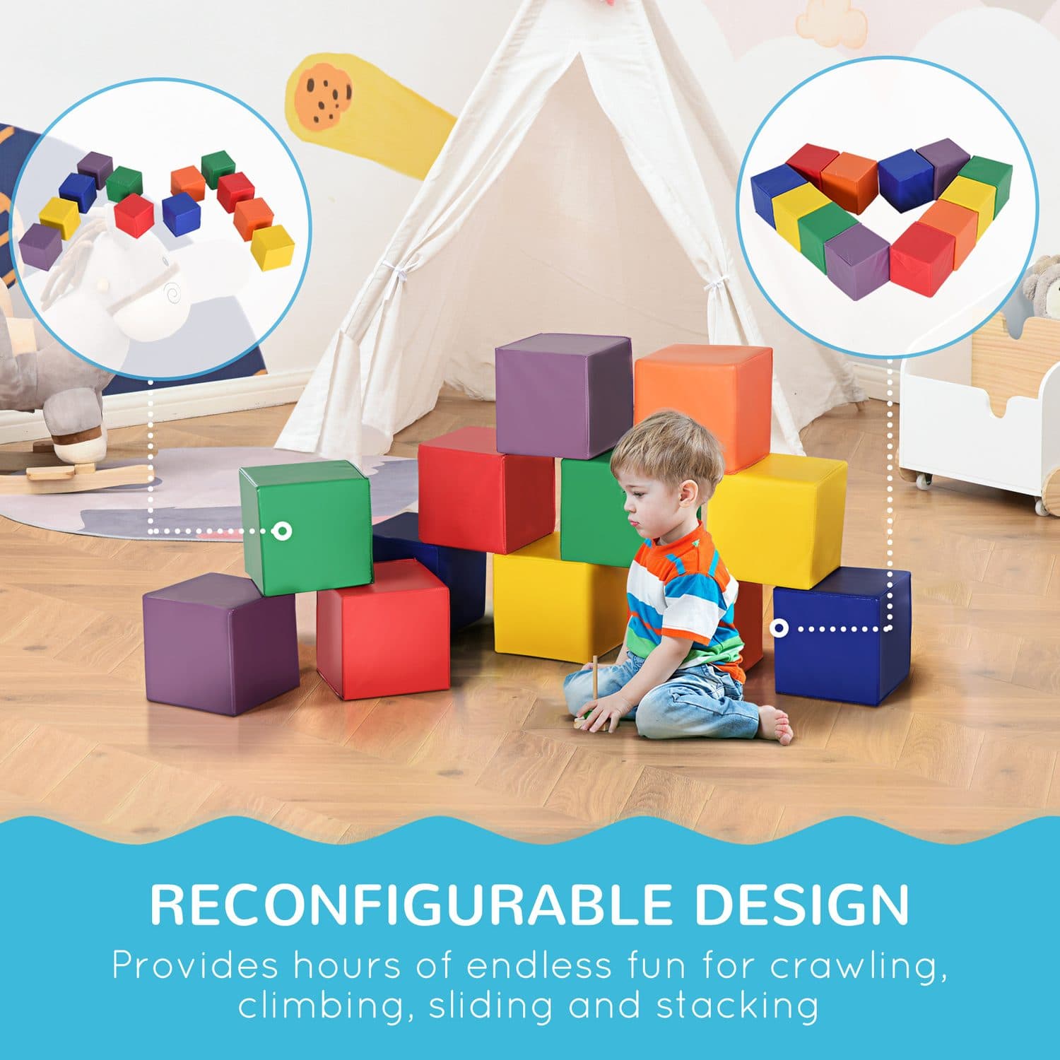 12 Colourful Soft Play Blocks for Toddler Movement - image 4