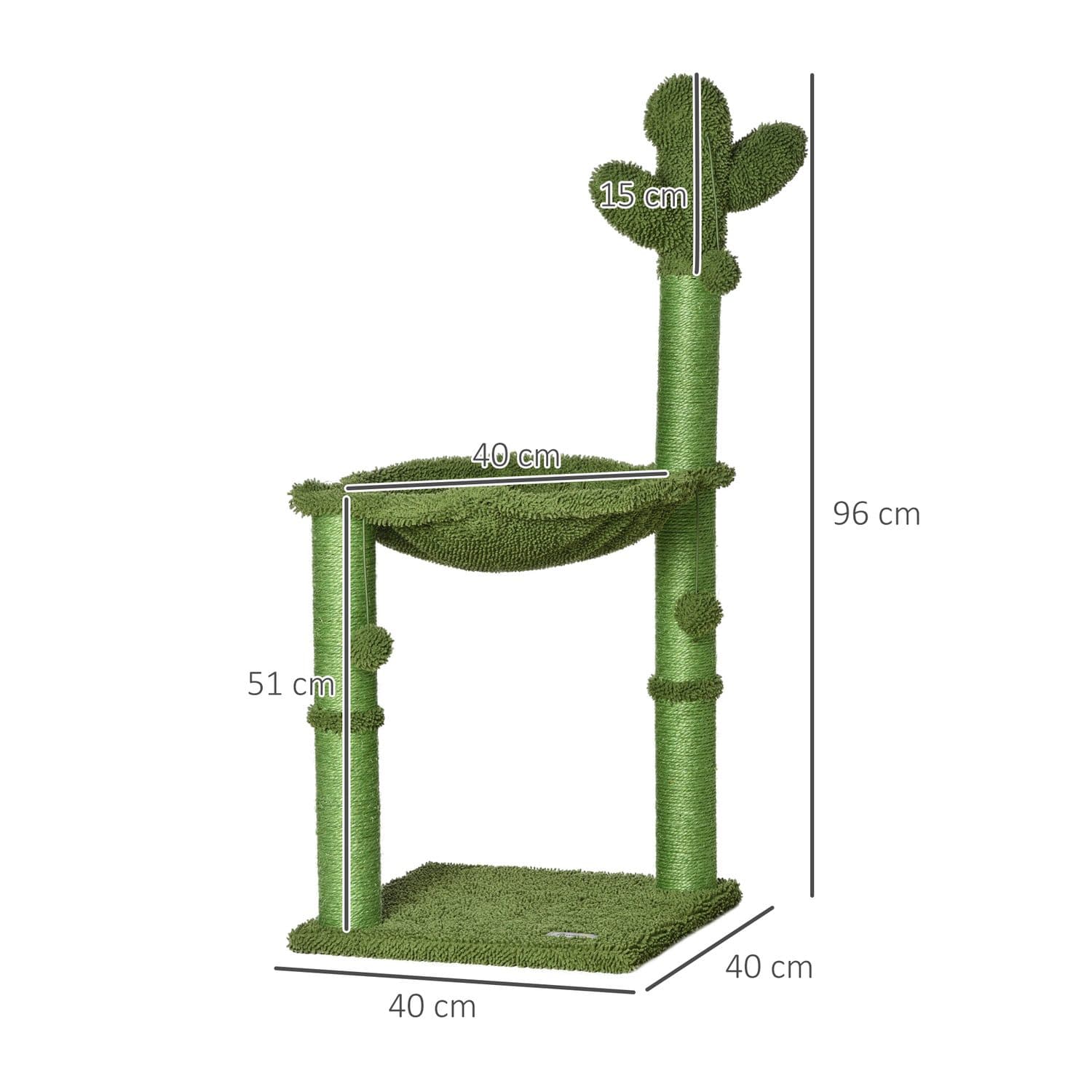 Give Your Cat a Cactus-Themed Climbing Tree With Hammock Bed - image 1