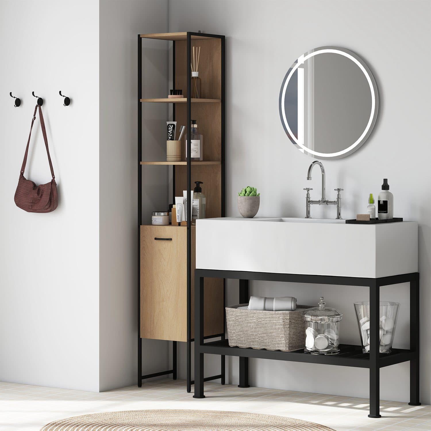 Tall Freestanding Bathroom Cabinet - image 2