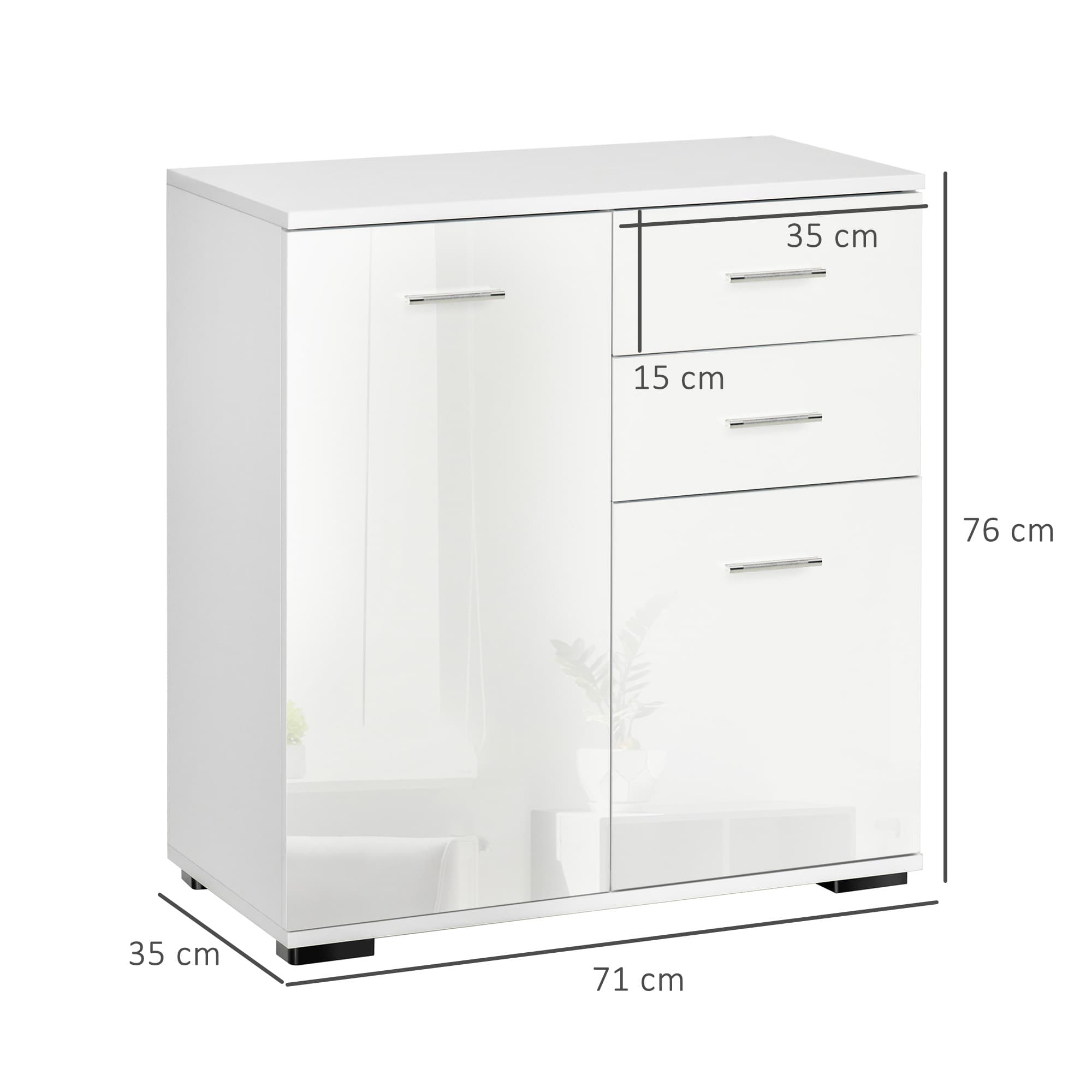 High Gloss White Sideboard - image 2