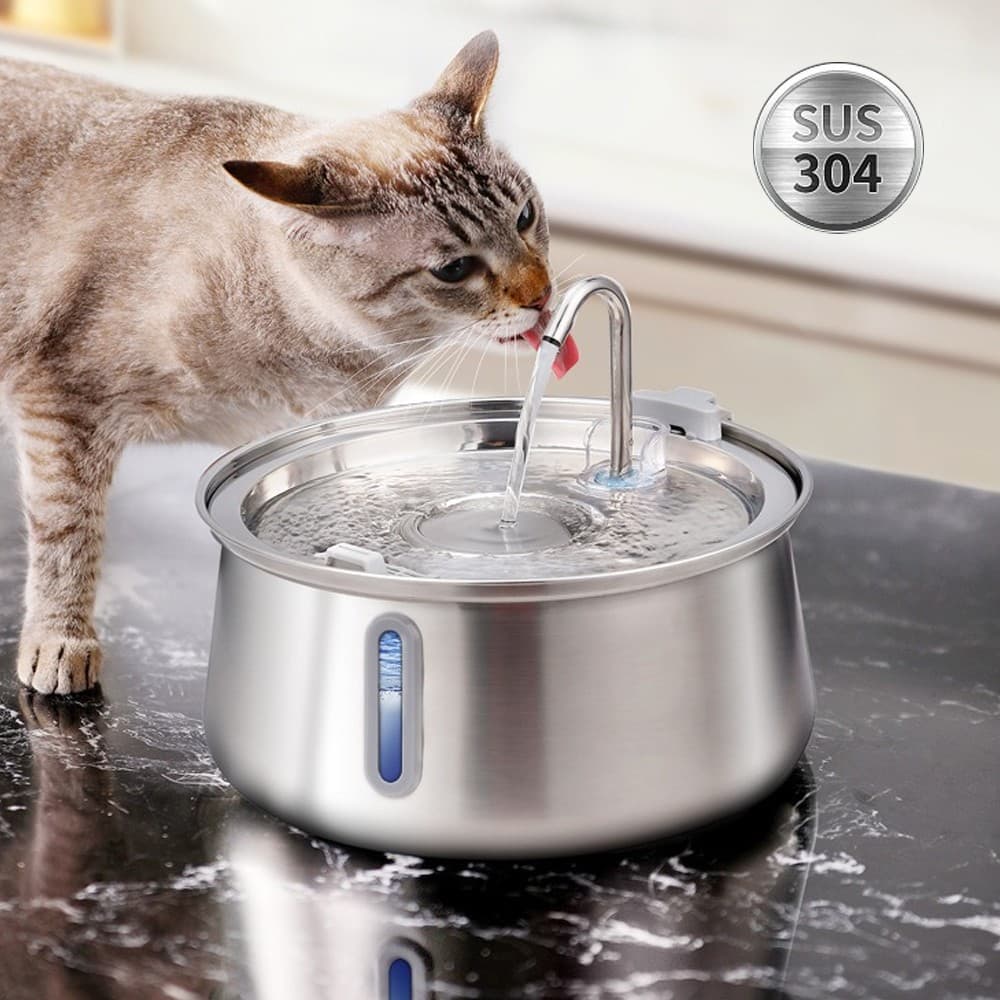 4L Stainless Steel Pet Water Fountain with LED & Multi-Filter - image 7
