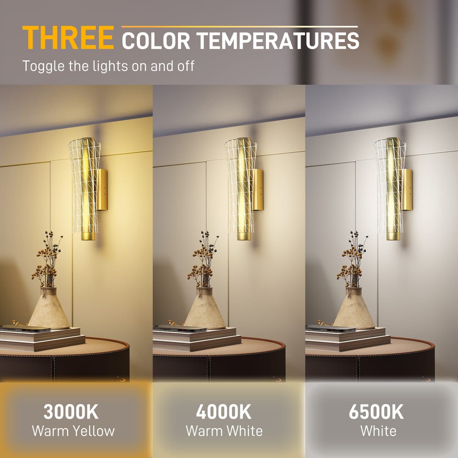 Geometric Mesh Wall Lights in Gold — Set of 2, 9W LED - image 4