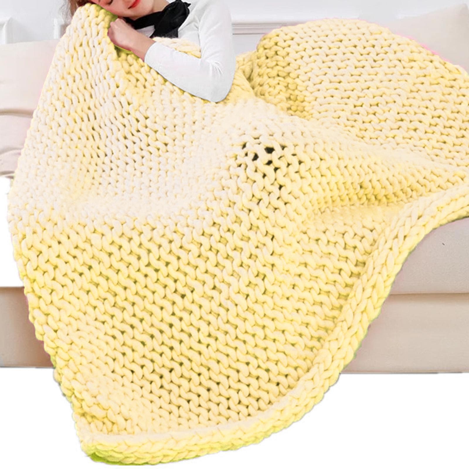 Chunky Soft Yarn Ball in Yellow — Ideal for Hand Knitting Projects - image 4