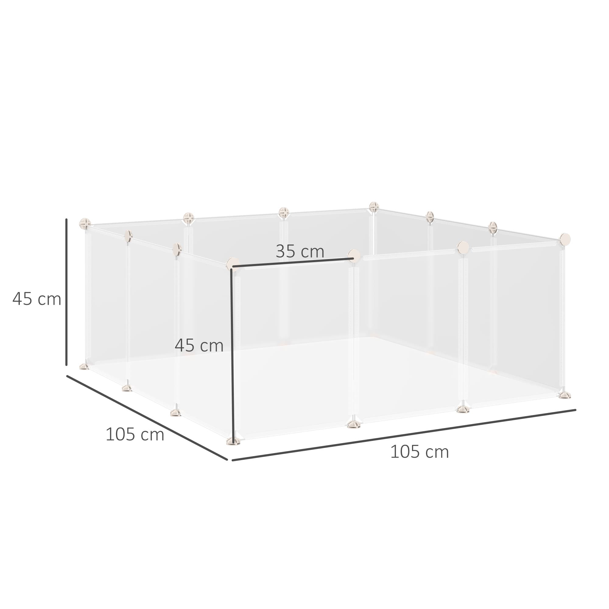 PawHut DIY Small Animal Playpen, 12 Panels - image 1