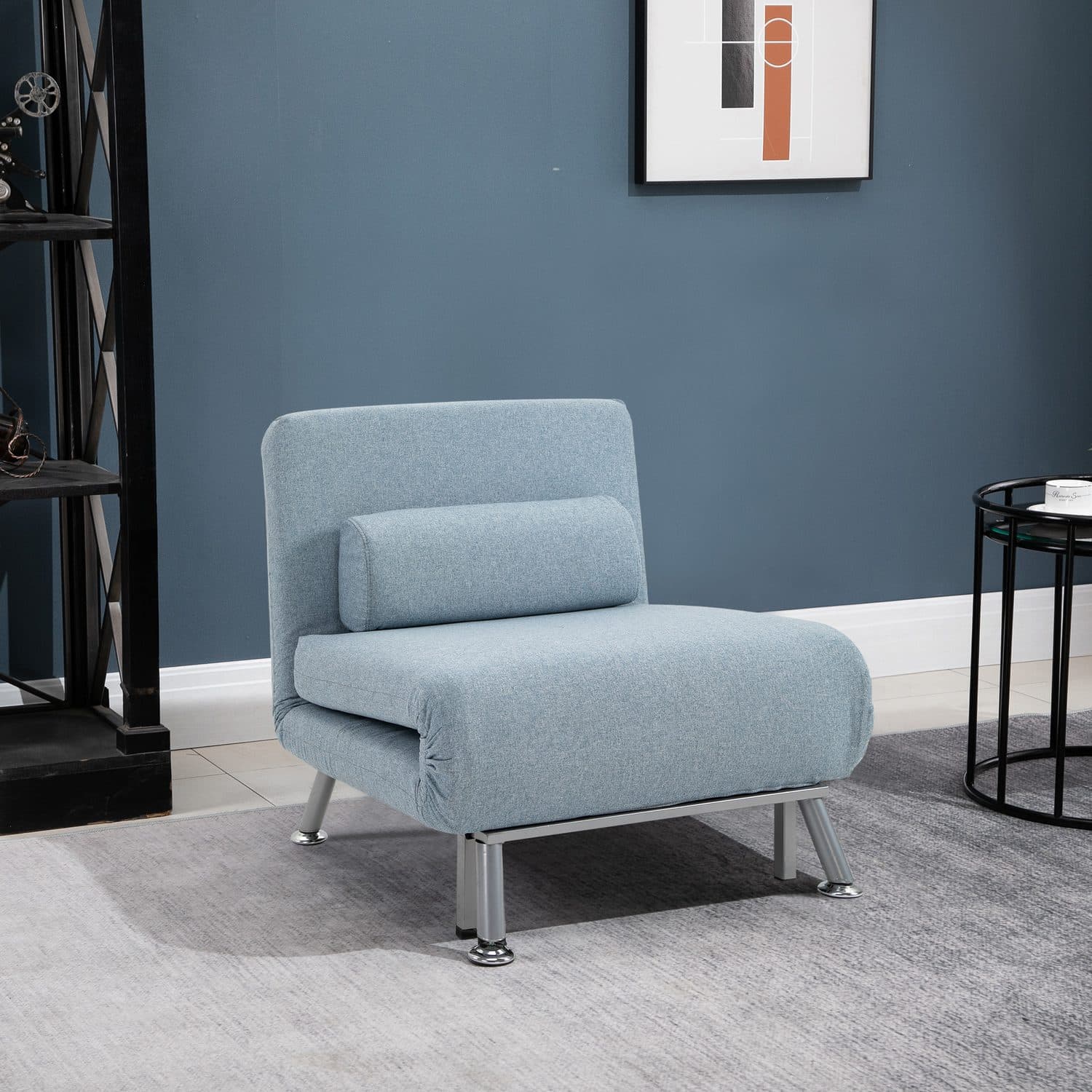 Sky Blue 3-in-1 Chair Bed - image 1