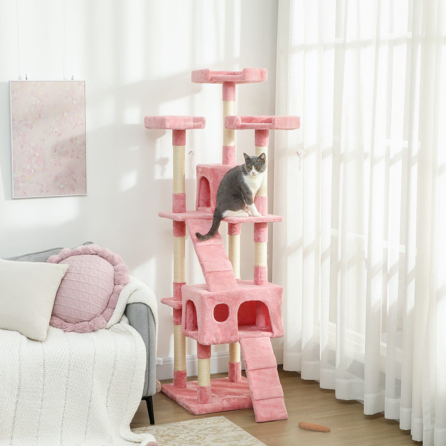 PawHut 173cm Cat Tree Activity Centre - image 4