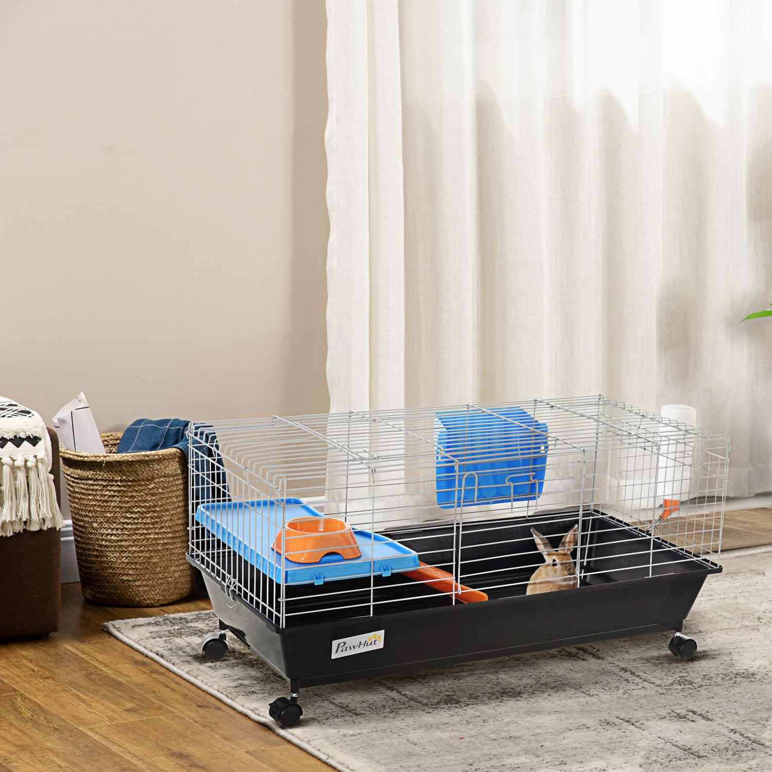 PawHut Rolling Small Animal Cage for Rats, Chinchillas & More - image 4