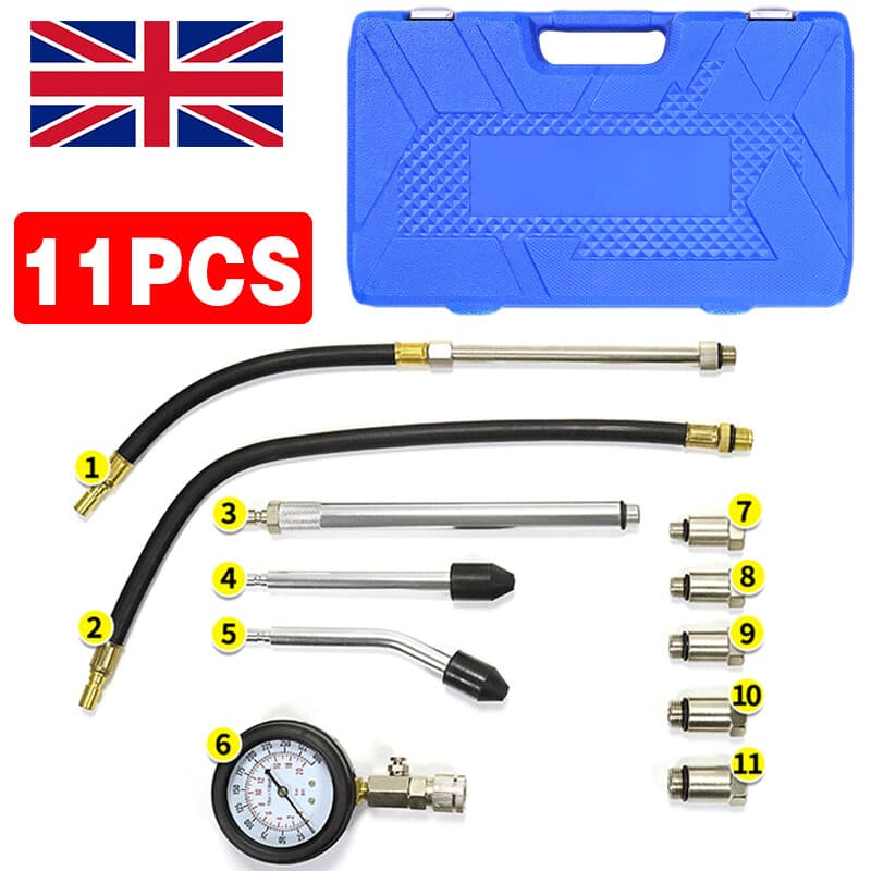11 Piece Petrol Engine Compression Tester Kit - image 4