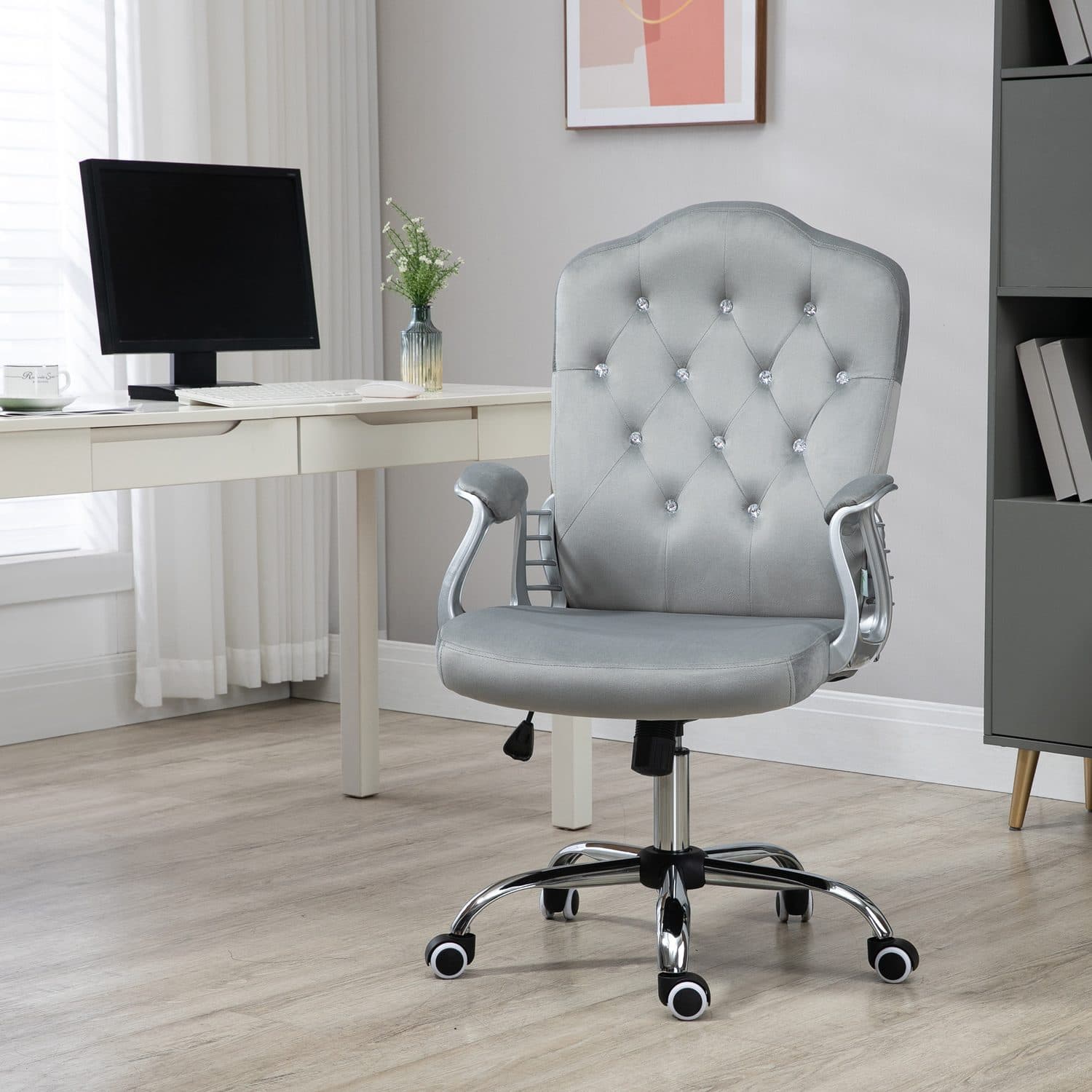 Grey Velvet Chair - image 5
