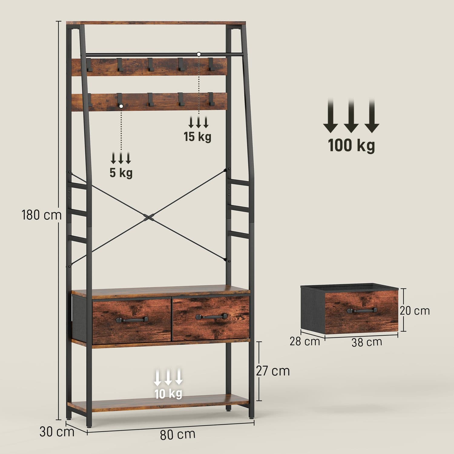 6-in-1 Hallway Organiser - image 2
