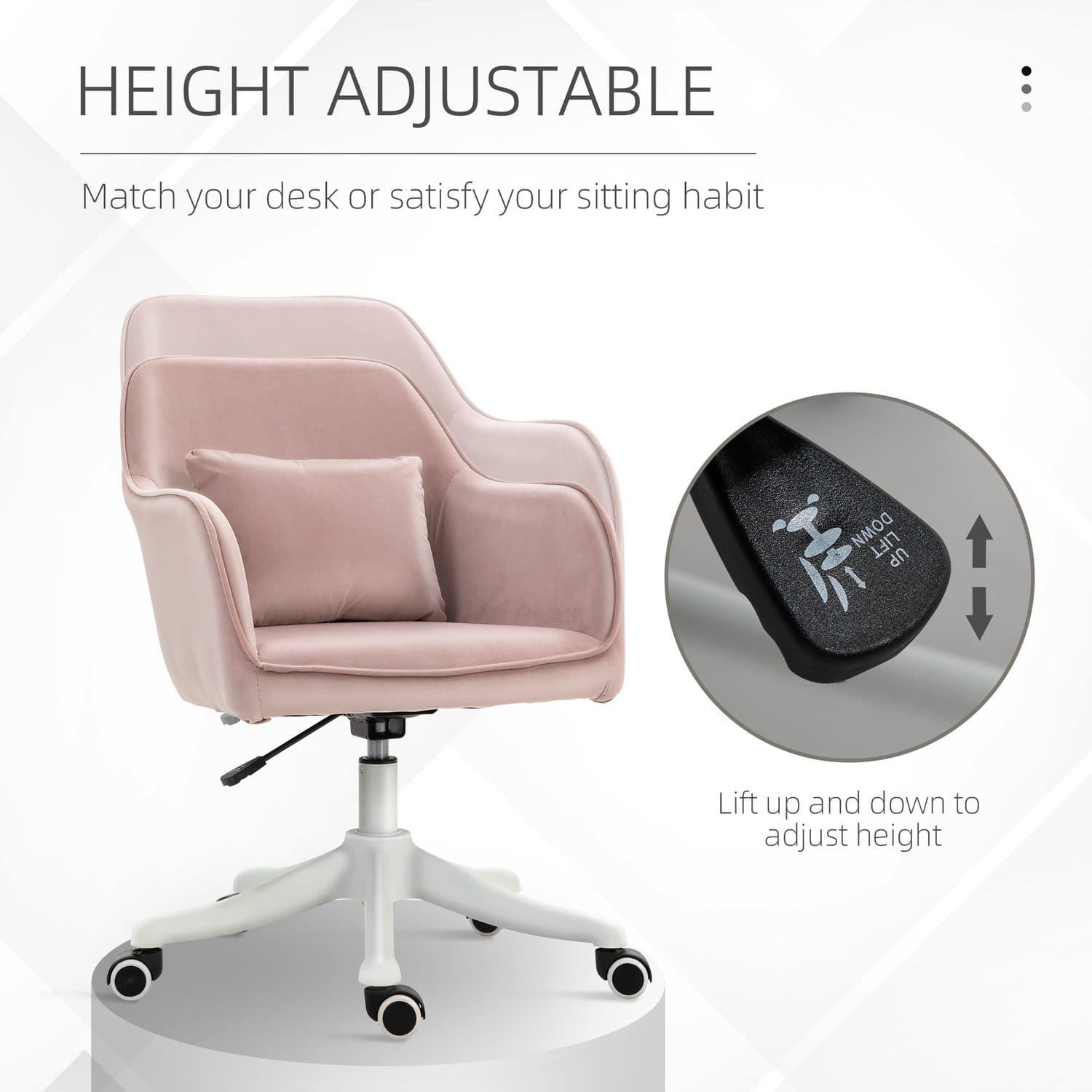 Pink Velvet Massage Chair - image 4