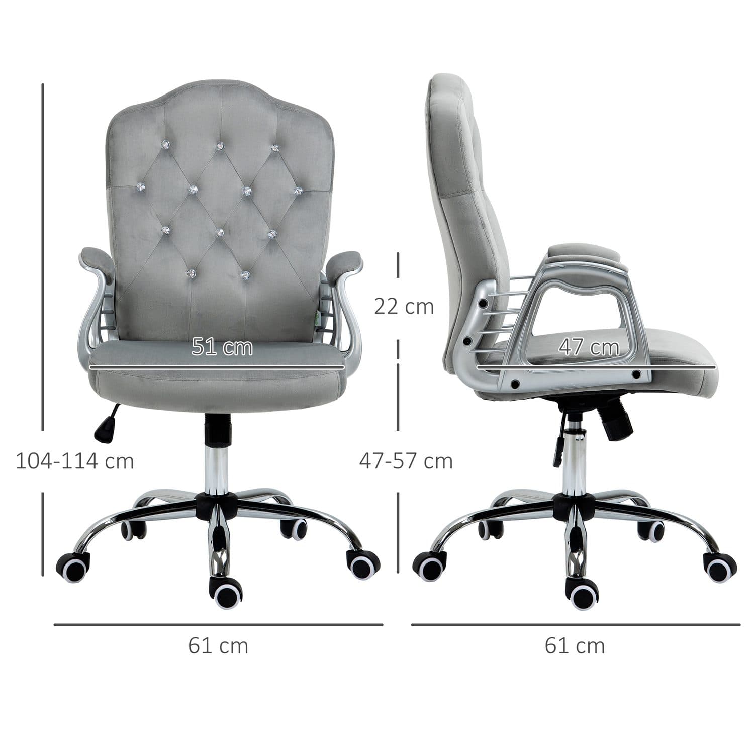 Grey Velvet Chair - image 3