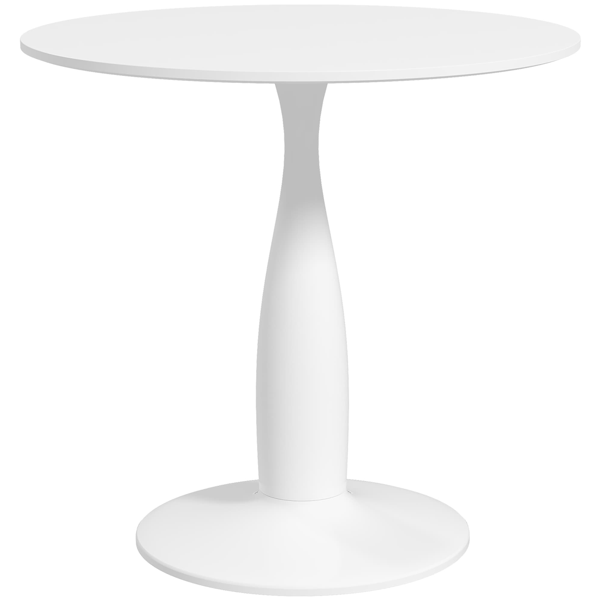 White Round Dining Table for Compact Dining Spaces