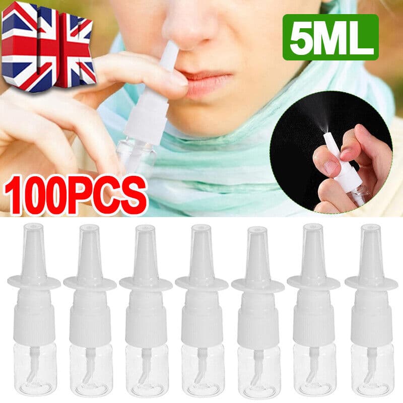 100x Refillable 5ml Nasal Spray Bottles for Travel & Home - image 2