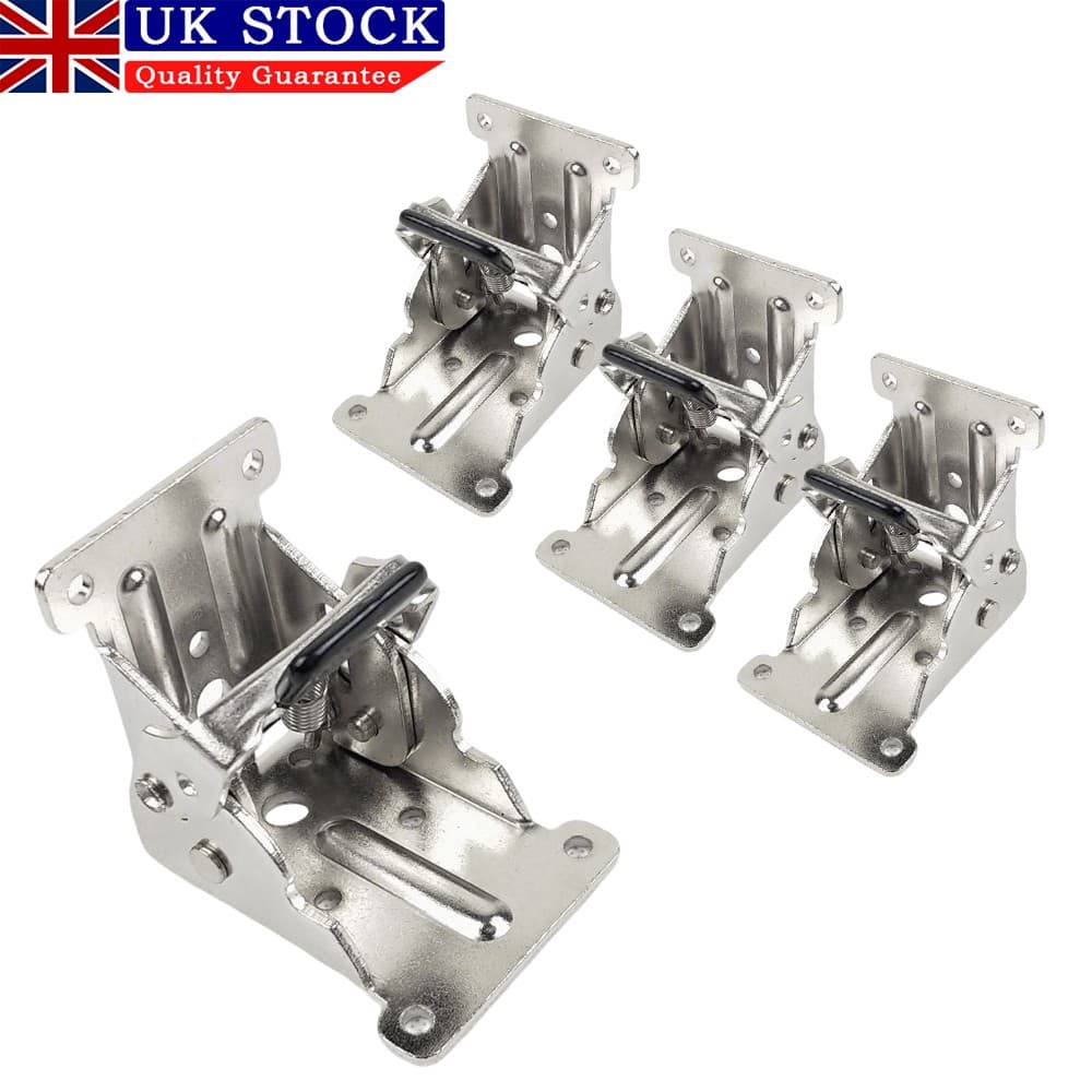 Heavy-Duty Folding Leg Brackets with Self-Locking Hinges (4-Pack) - Default