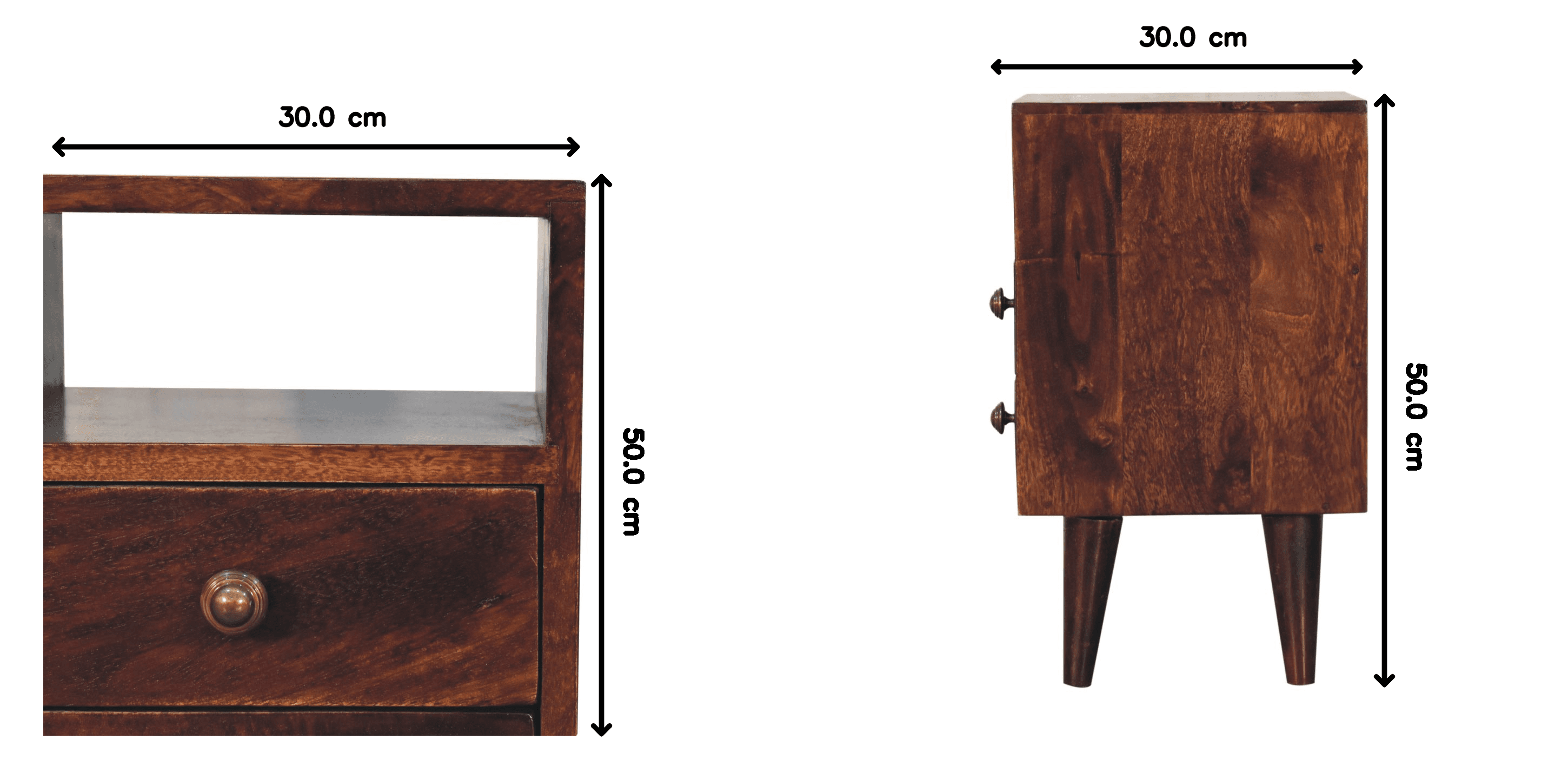 Handcrafted Walnut Bedside Table - image 2