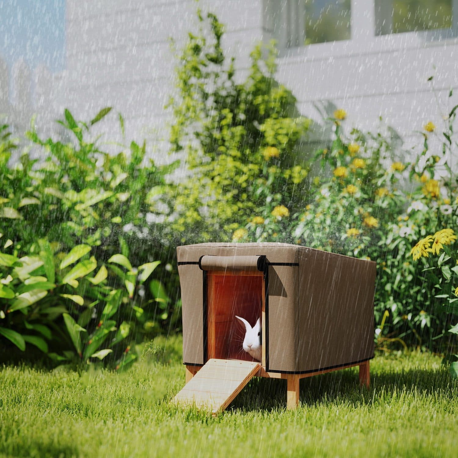 PawHut Water-Resistant Rabbit Hutch Cover - image 1