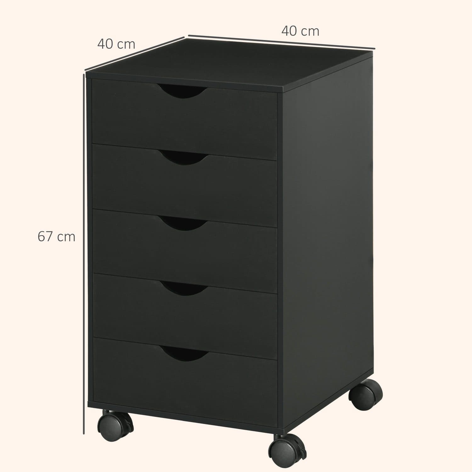 5-Drawer Mobile Cabinet - image 5