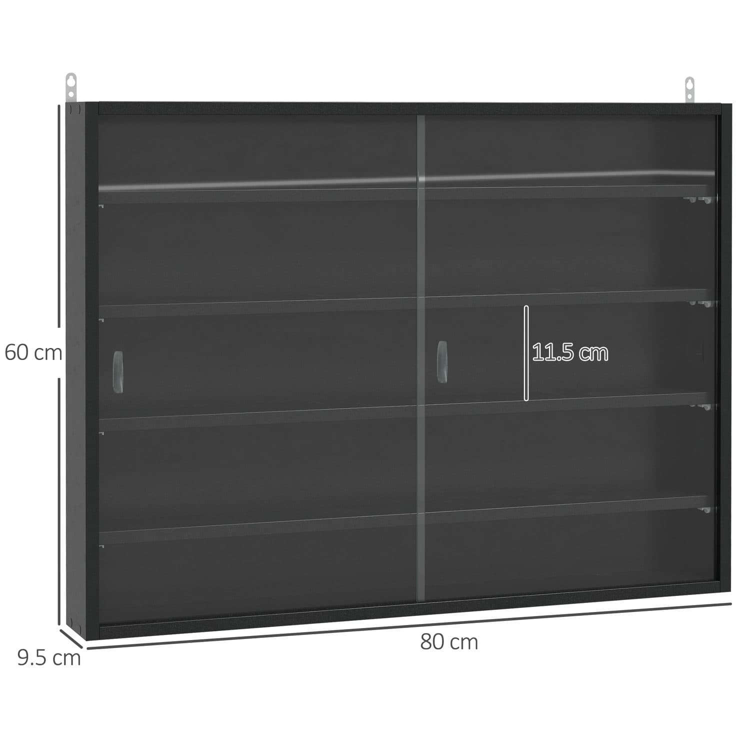 Wall-Mounted Display Cabinet With Sliding Glass Doors - image 1