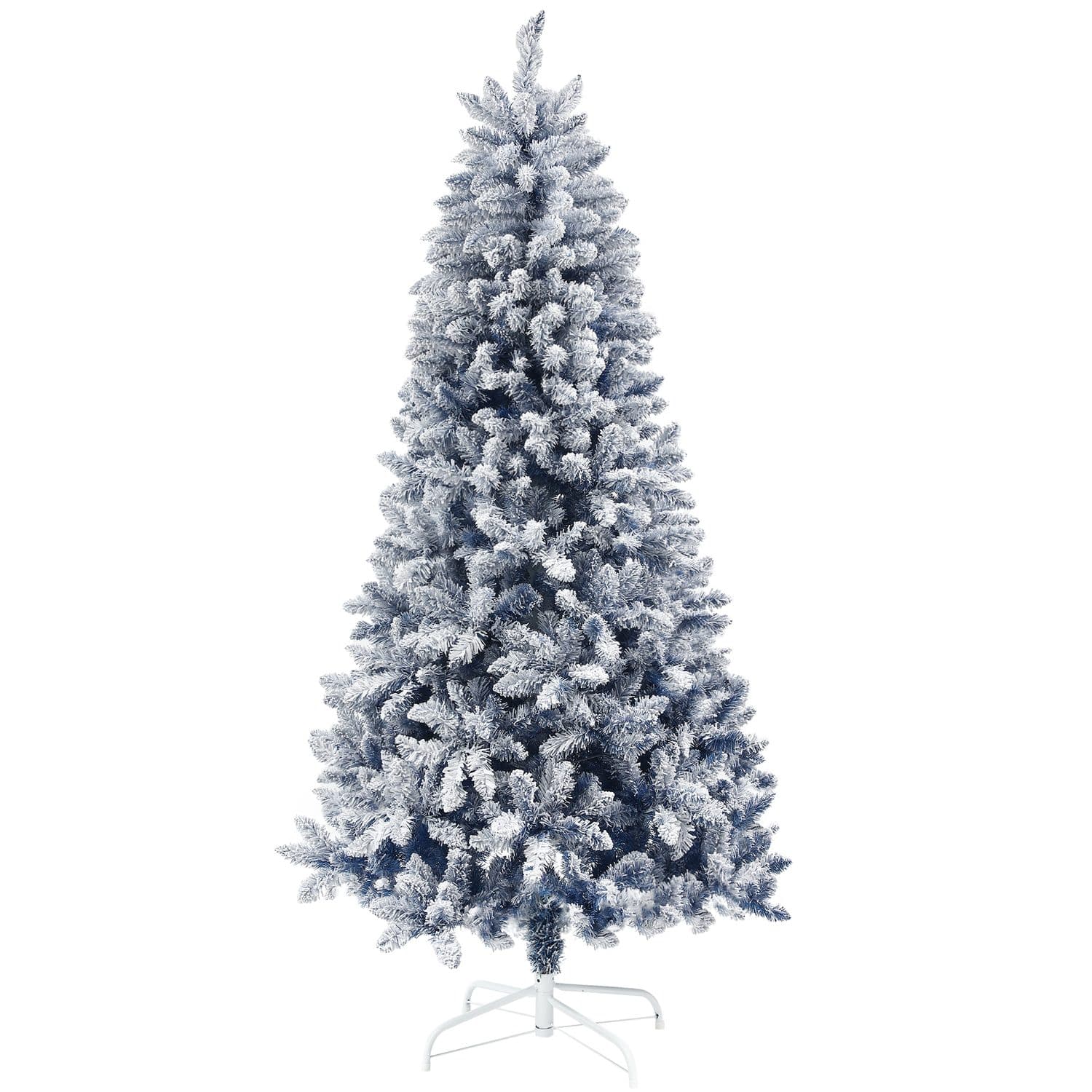6ft Blue Flocked Christmas Tree