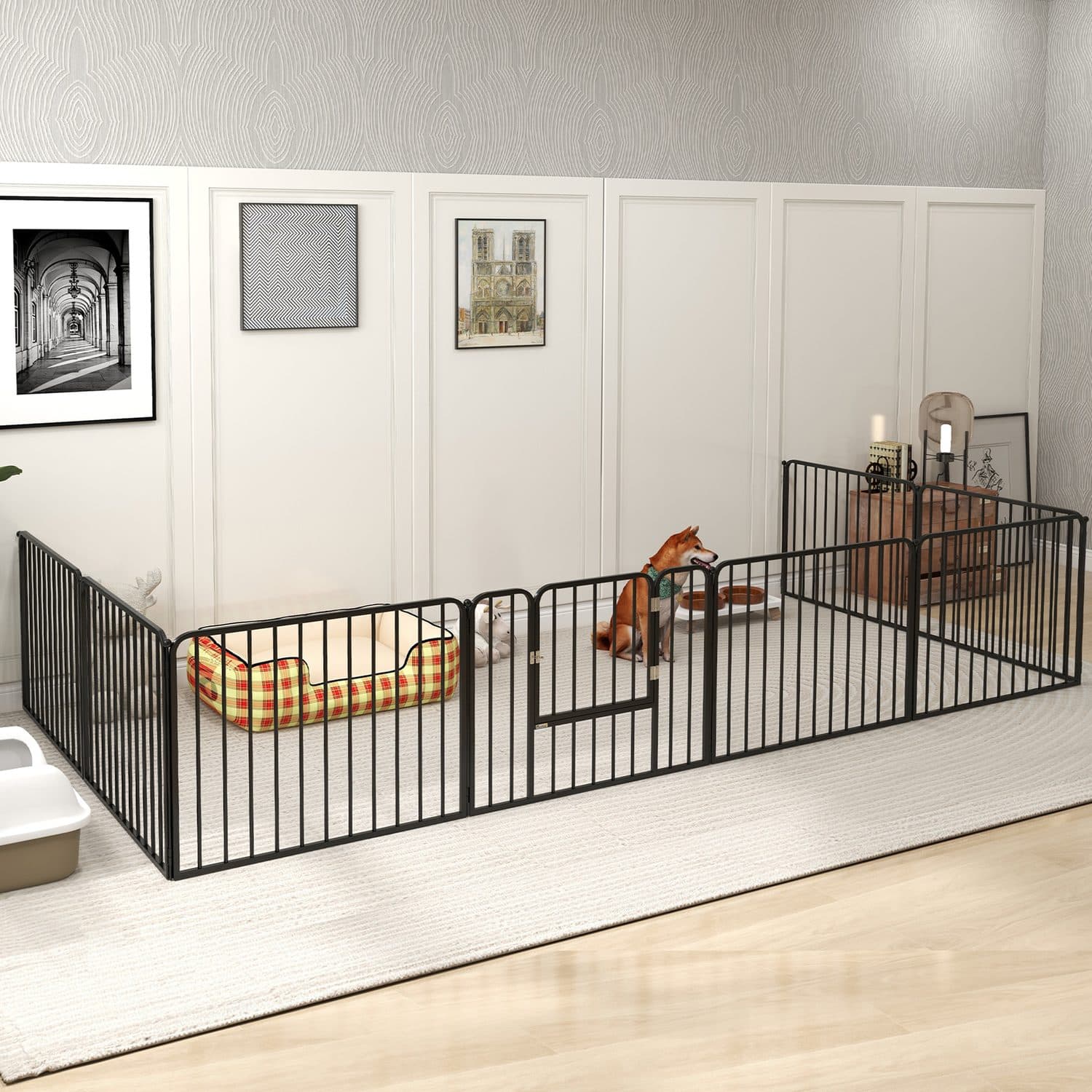 PawHut 60cm Heavy Duty Dog Pen for Indoors & Outdoors - image 1