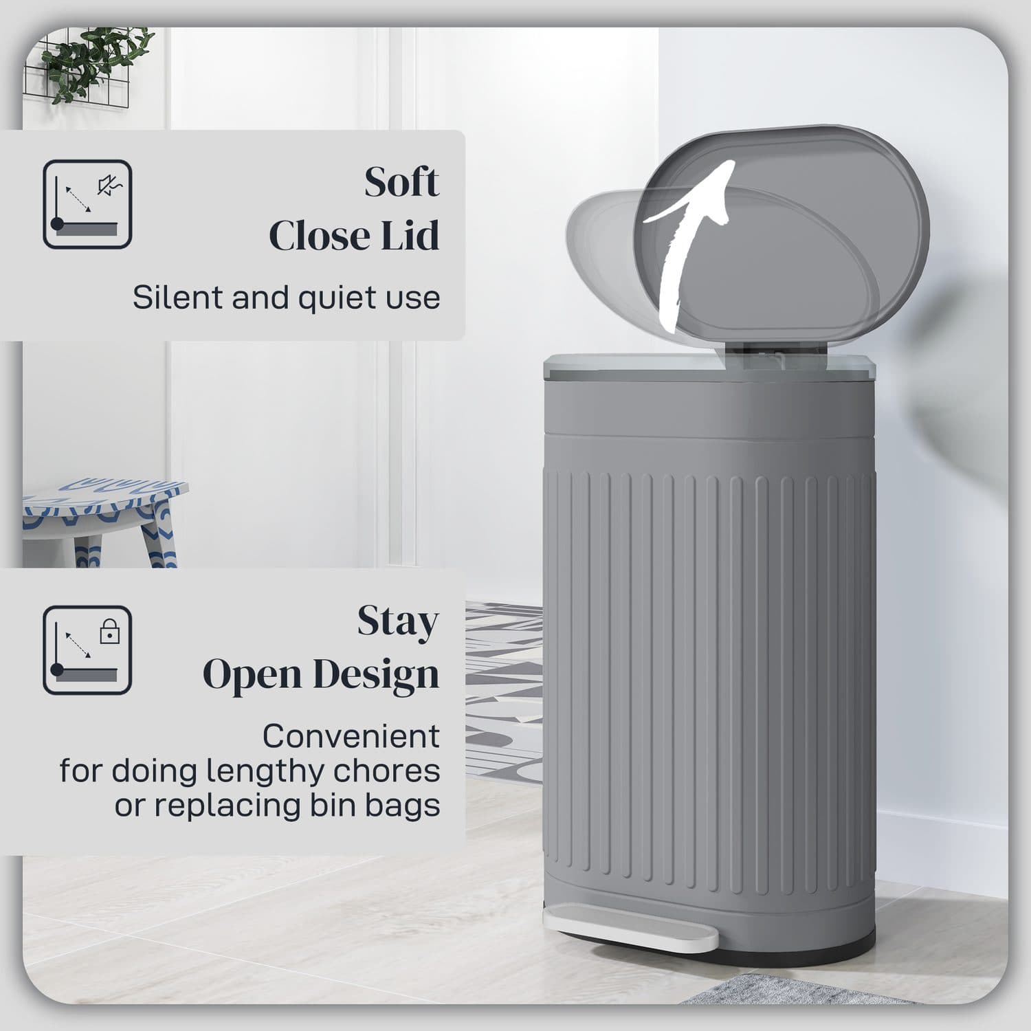A 30L Grey Pedal Bin That Handles Daily Kitchen Waste - image 4