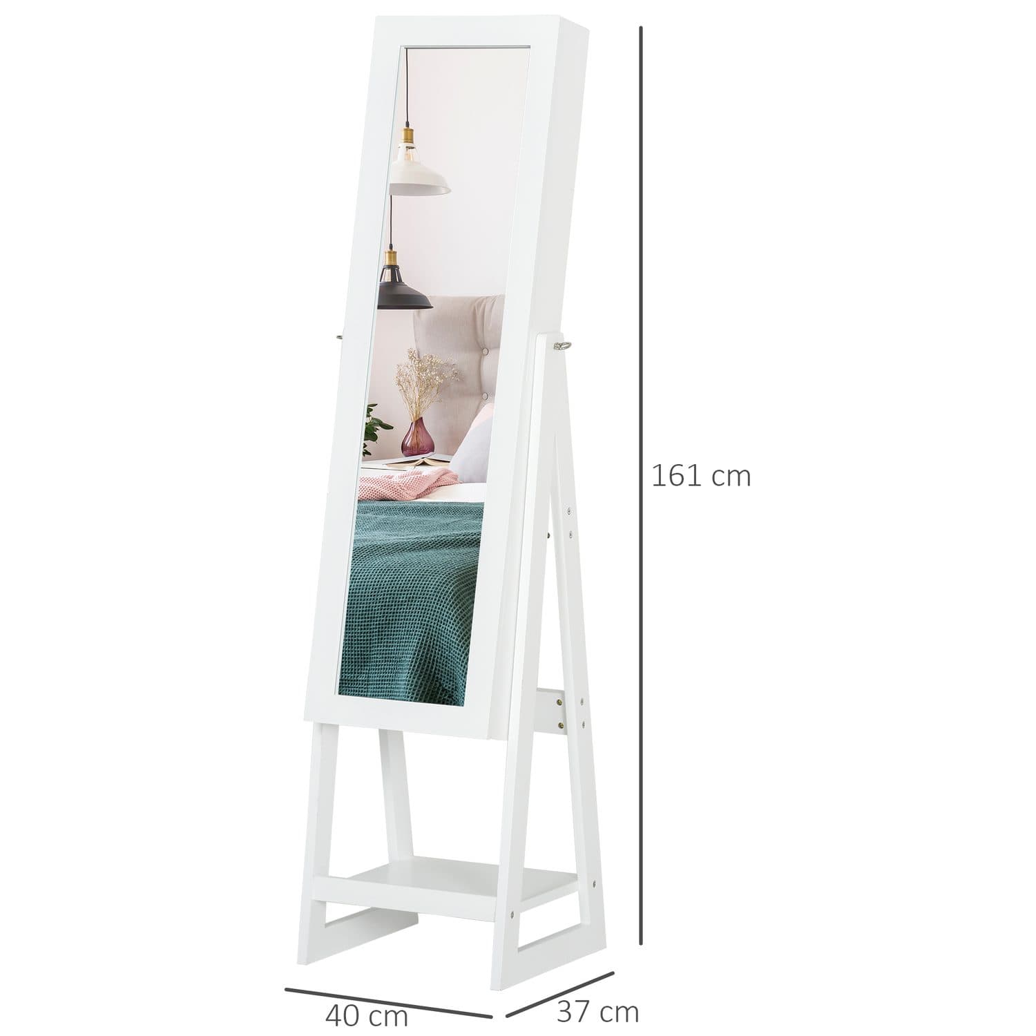 White LED Jewellery Cabinet - image 1