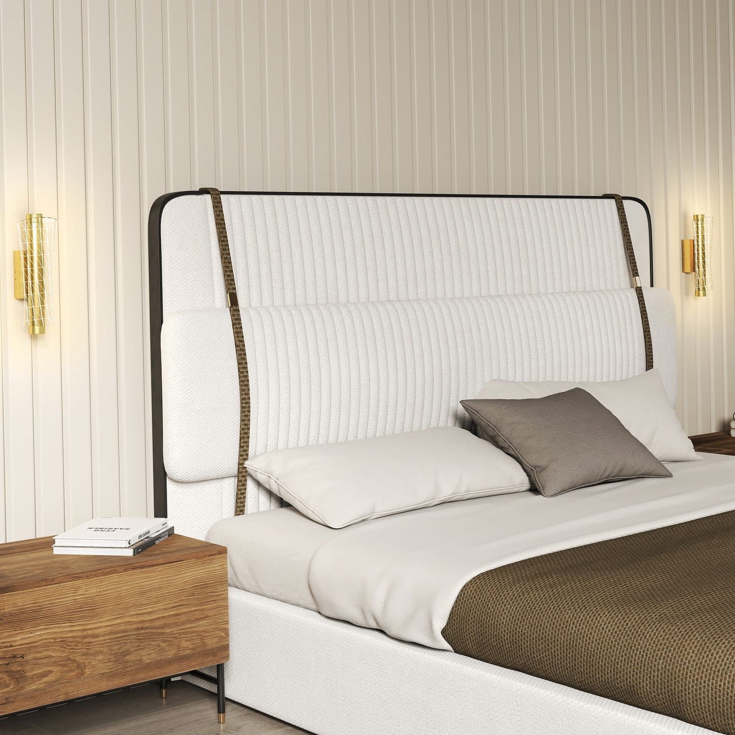Geometric Mesh Wall Lights in Gold — Set of 2, 9W LED - image 2