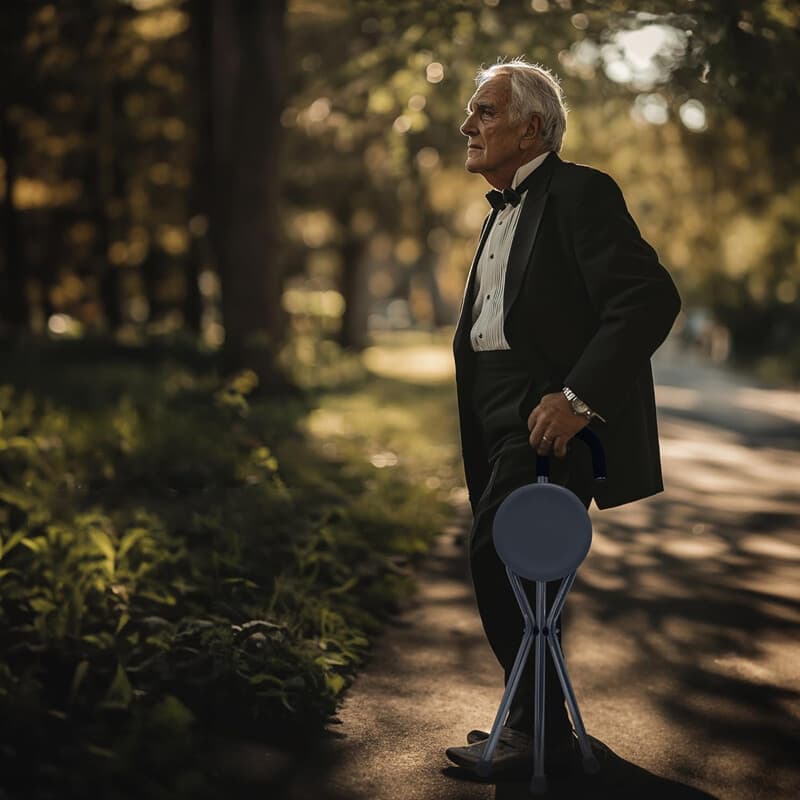 The walking stick that becomes a seat when you need one - image 9