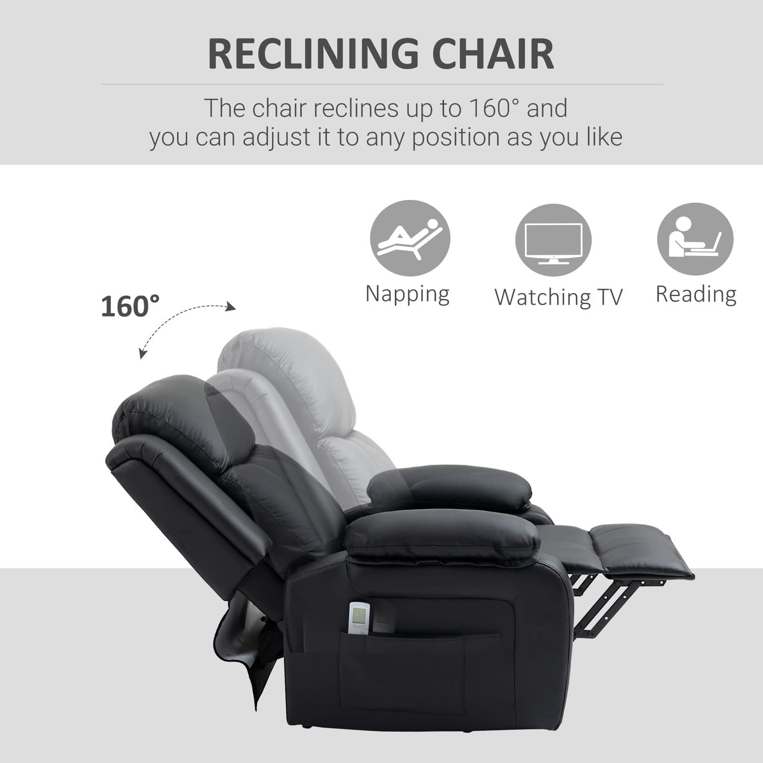 Black Power Lift Massage Chair - image 3