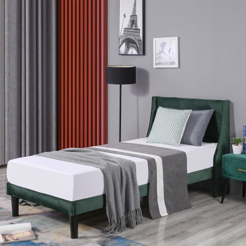 Upholstered Single 3FT Bed Frame in Soft Grey Linen - image 6