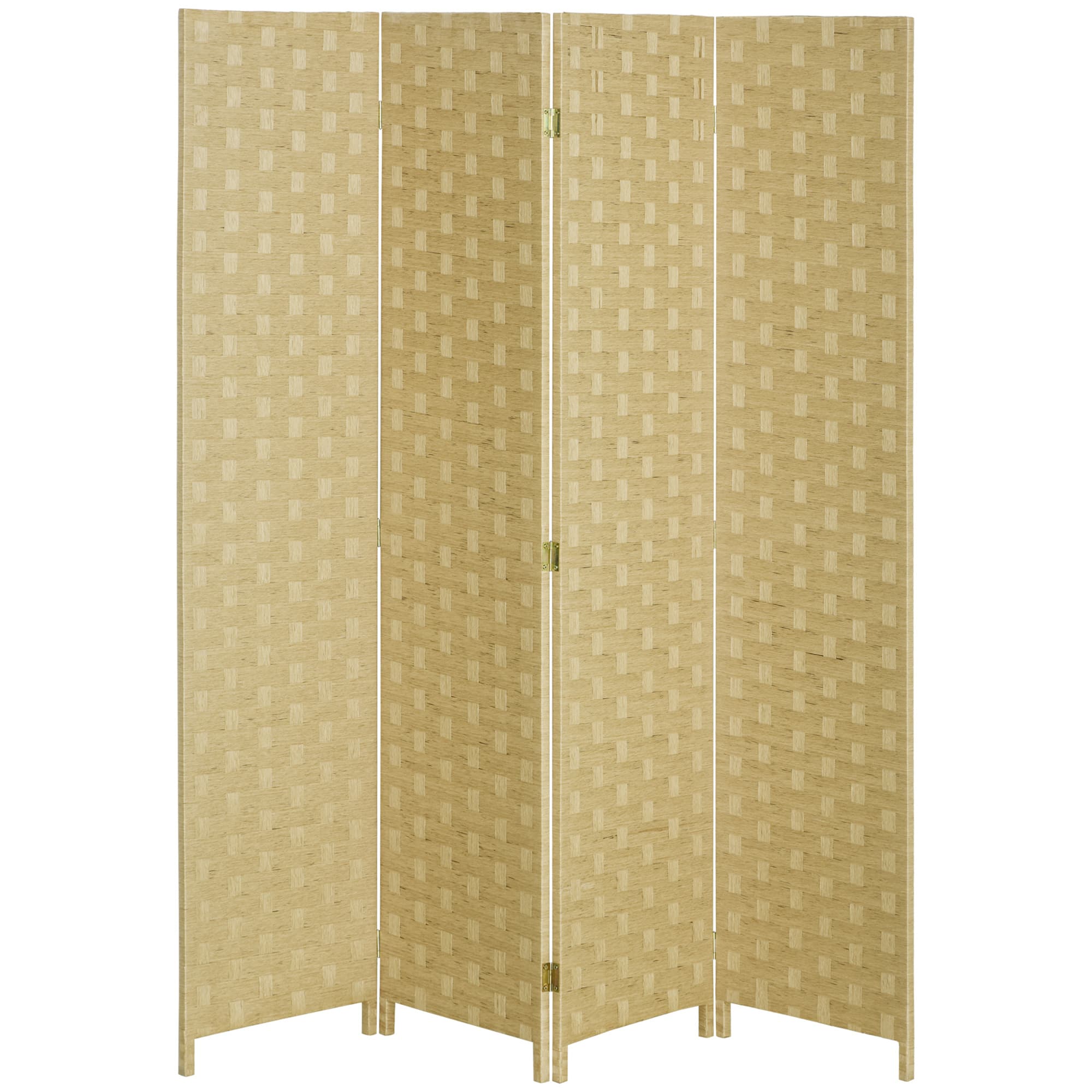 4-Panel Wicker Room Divider