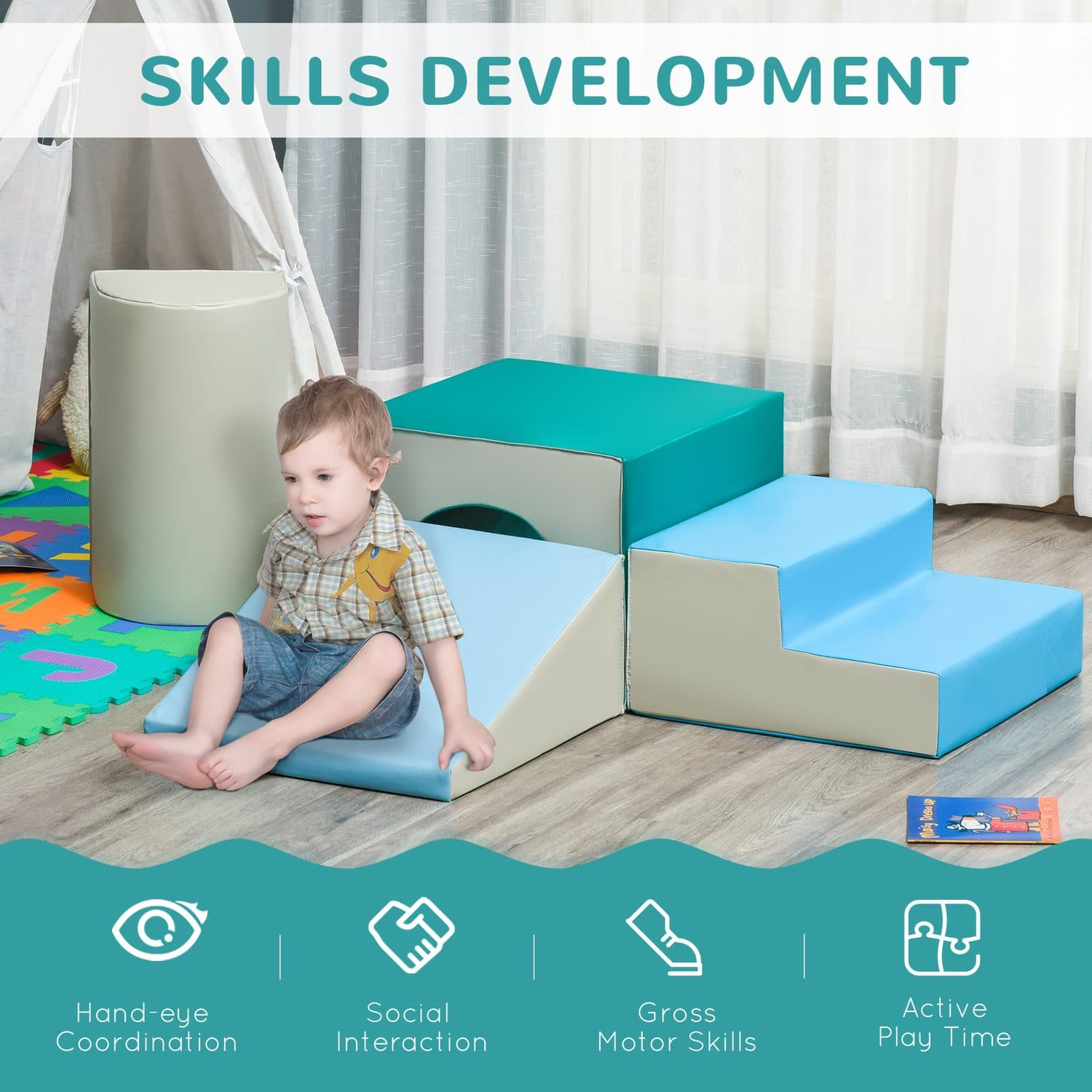 Soft Play Foam Set for Toddlers — Climb, Crawl and Slide at Home - image 5