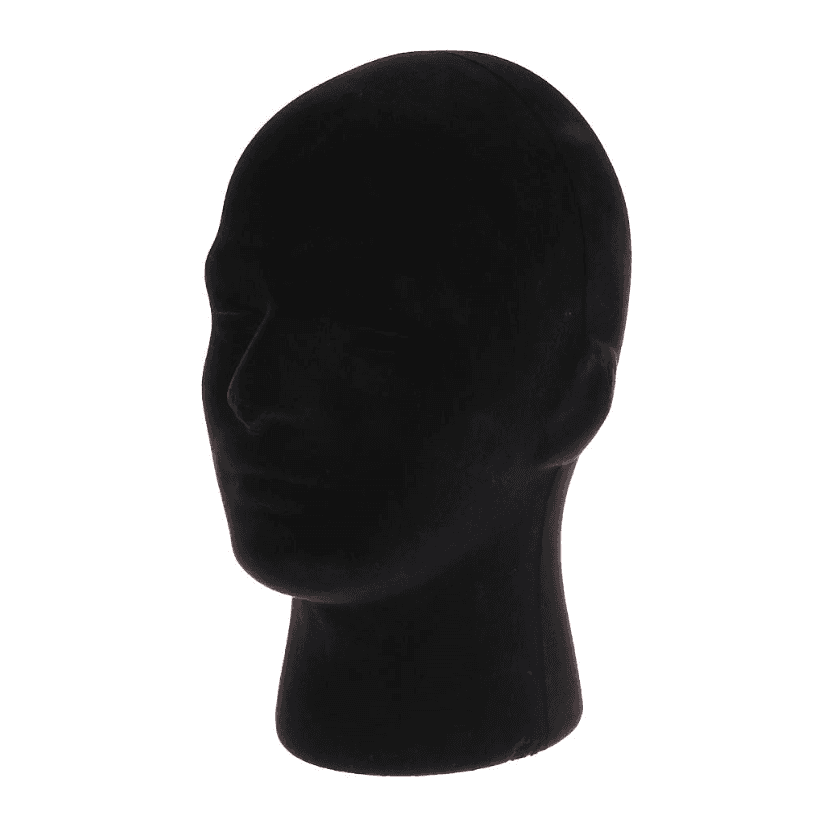 Professional Mannequin Display Head in Black Foam - image 4